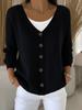 European & American Style Autumn/Winter Women's Solid Color Knit Cardigan Sweater Coat