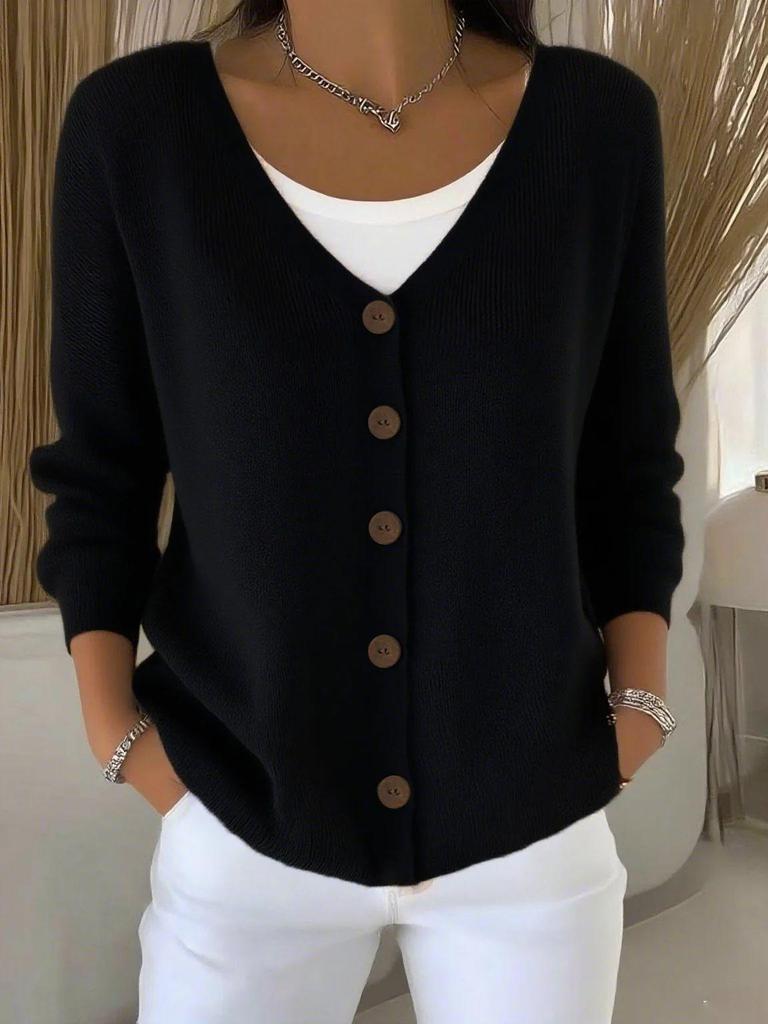 European & American Style Autumn/Winter Women's Solid Color Knit Cardigan Sweater Coat