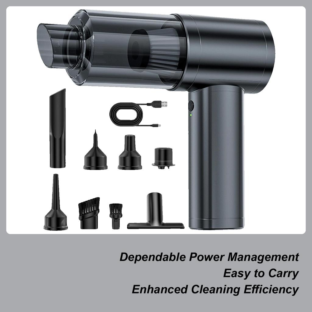 Car Vacuum 12500Pa Cordless Handheld Vacuum Air Duster Rechargeable Blower for Mattress Home Couch Desk Detailing Truck Carpet