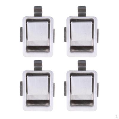 4x Stainless Steel Recessed Mounted Latch Paddle