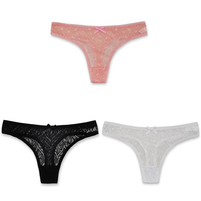 1/3PCS Women Fashion Lace Maple Leaf Printed Panties Ultra-thin Seamless Low-waist Briefs Beauty Hip Pants Underwear