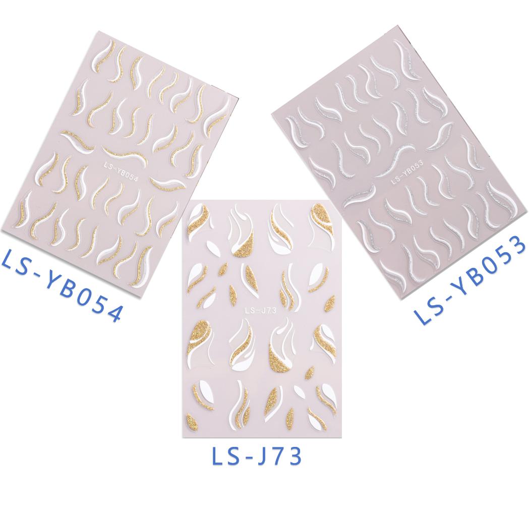 

Наклейка для ногтей Сверкающая розовая линия Перо для укрепления ногтей Назад Клей для ногтей Ювелирные изделия для ногтей C