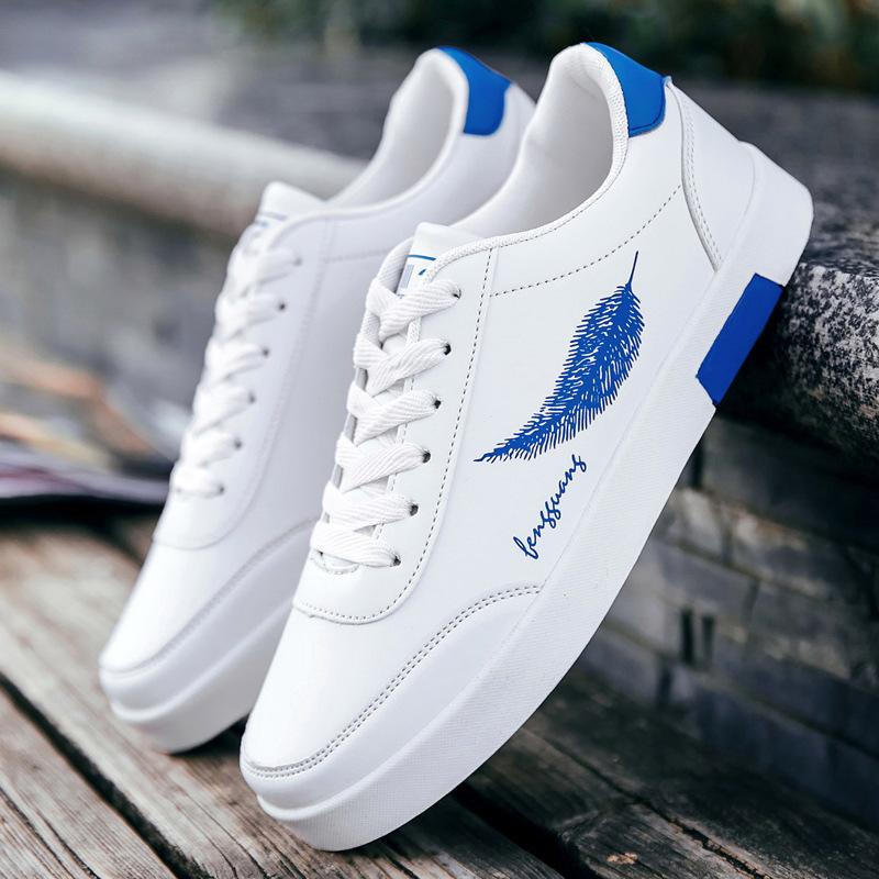 

Men s shoes 2025 spring new men s board shoes breathable little white shoes men s trend casual sports shoes low-top leather board shoes 44