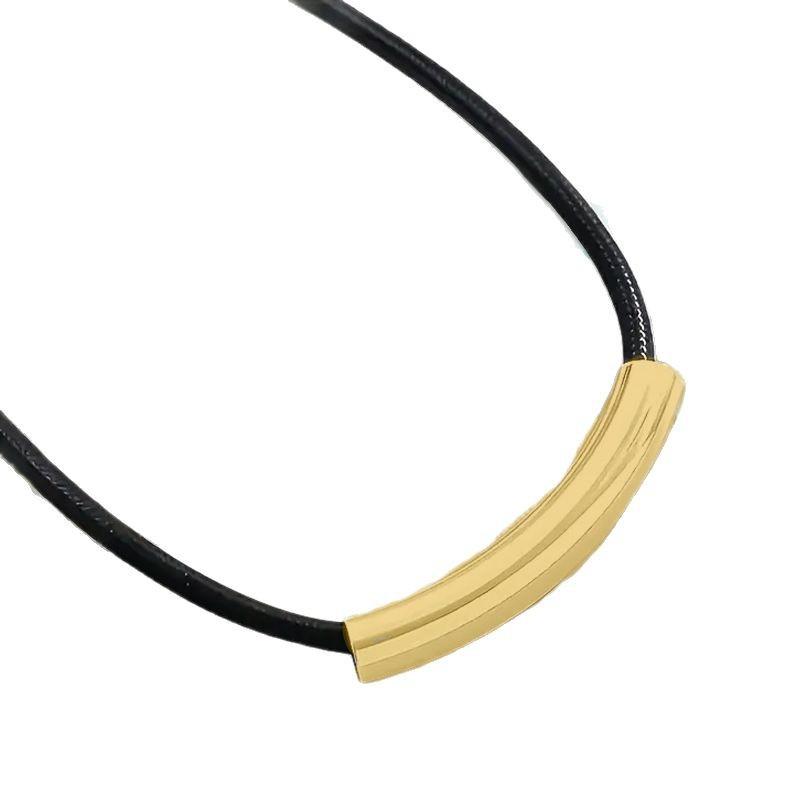 Simple Charm Collarbone Chain Necklace Daily Metal Smooth Surface Trend Personality Trend