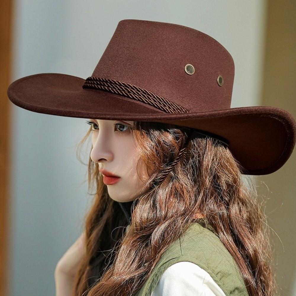 Sommer Sonnenhut mit breiter Krempe Strandkappe Sonnenschutzkappe Eleganter Western Cowboyhut Männer/Männlich