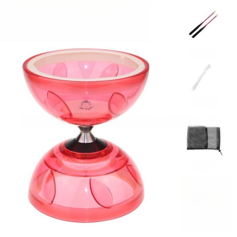 A Set Of Yo-Yo Toy Outdoor Fitness Toy Set For Children And The Elderly Three Bearing Soft Rubber Diabolo Double Head Pull Bell