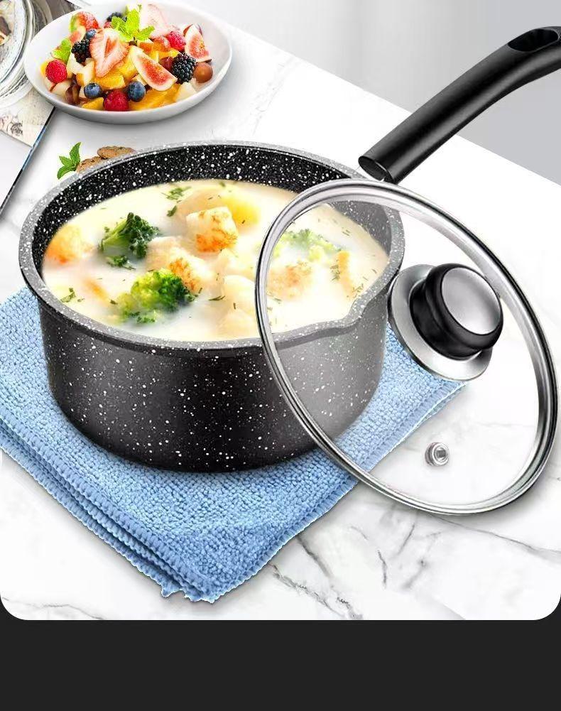 Maifan Stone Non-Stick Milk & Soup Pot for Baby Food, Breakfast, Noodles, and Dorm Use