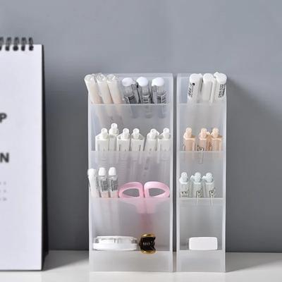 Kawaii Kreativer multifunktionaler 4-Gitter-Desktop-Organizer Stifthalter Make-up-Aufbewahrungsbox Schulbürozubehör Stifthalter