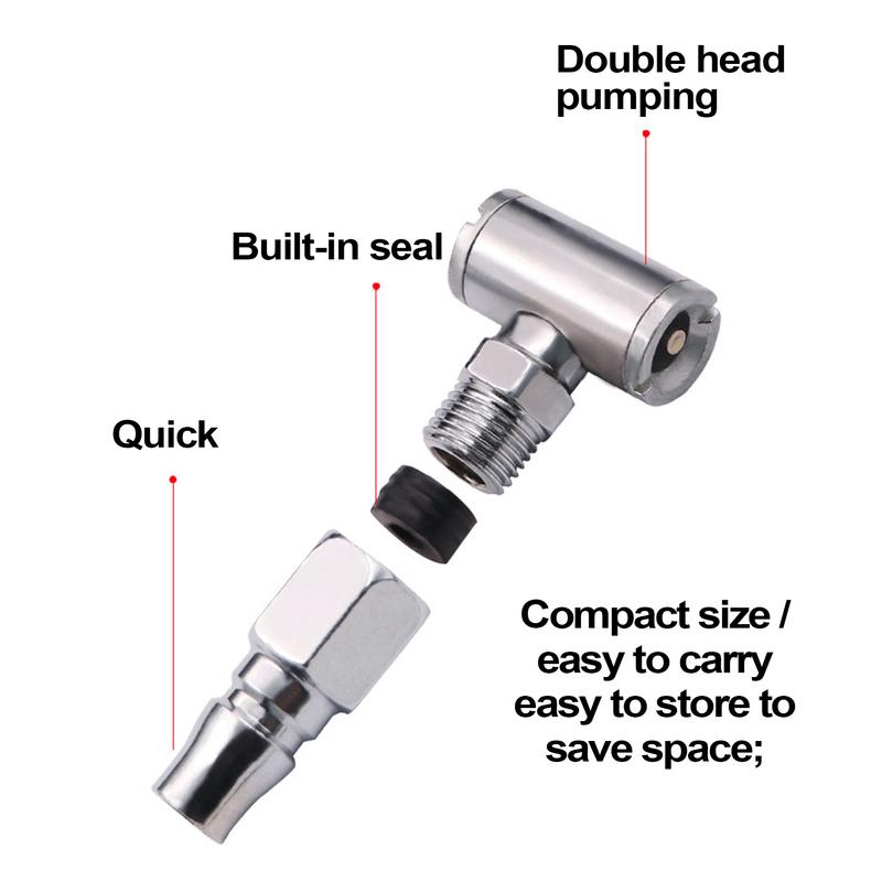 Duză de umflare a anvelopelor, duză de aer portabilă pentru pompă de anvelope, duză de aer pentru umflare a anvelopelor, duză cu filet de conectare rapidă pentru pompe de anvelope