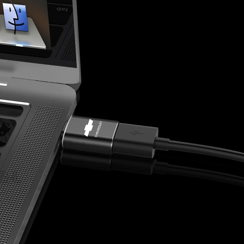 Car Usb Type C Cable Converter Charging Adapter Car Sticker for Chevrolet Colorado Cruze Captiva Malibu Trax Aveo Camaro Sonic Tahoe Impala Suburban