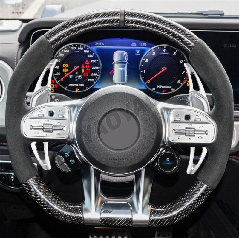 Mercedes-Benz New AMG Aluminum-Magnesium Alloy Shift Paddles For C63/A45/CLA45/S63 Steering Wheel Interior.