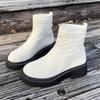 Spring Plus-size Fashion Boots Women's New Stretch Fly Knit Platform Socks Boots Casual Low-top Martin Boots