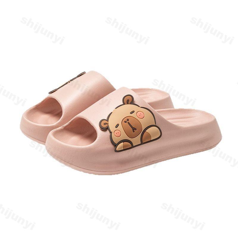 Fashion Women's Slippers Capybara Fashion Soft EVA Slippers Cute Comfortable Casual Shoes Non-Slip Beach Shoes Platform Bathroom Sandals