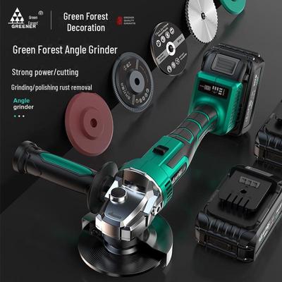Polizor unghiular reîncărcabil fără perii Green Forest Master - Baterie litiu de mare putere pentru lustruire, tăiere și șlefuire.