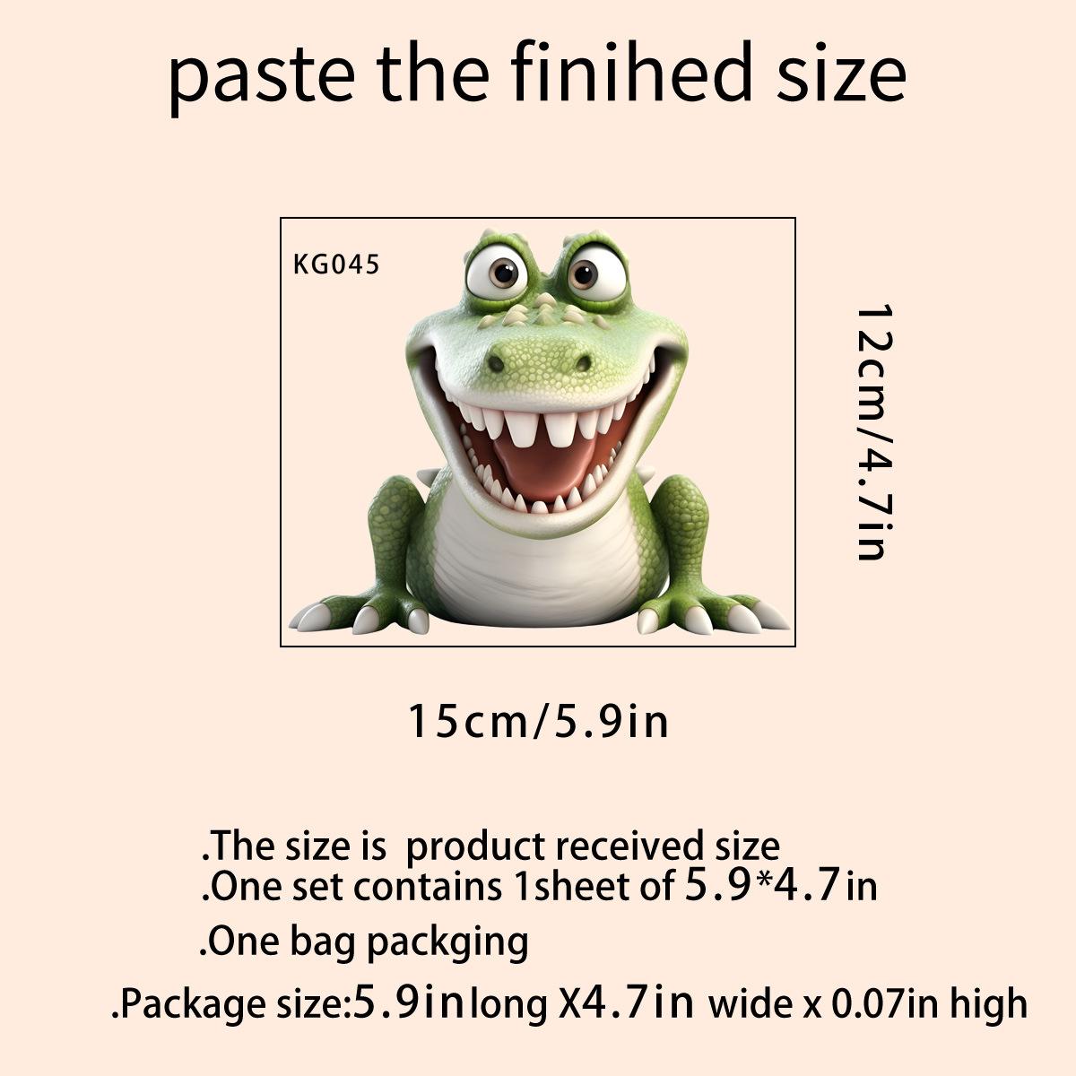 

Creative Cute Crocodile Animal Switch Outlet Self Adhesive Wall Sticker for Living Room Bedroom Home Decor 12x15cm разноцветный