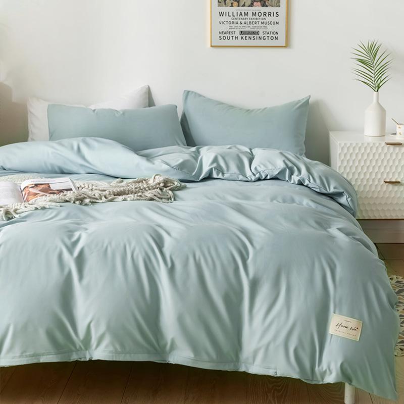 Καρό Μονόχρωμο Απλό Χρώμα Διπλοπλυμένο Βαμβάκι Βαμβακερό Σετ Τεσσάρων Τεμαχίων