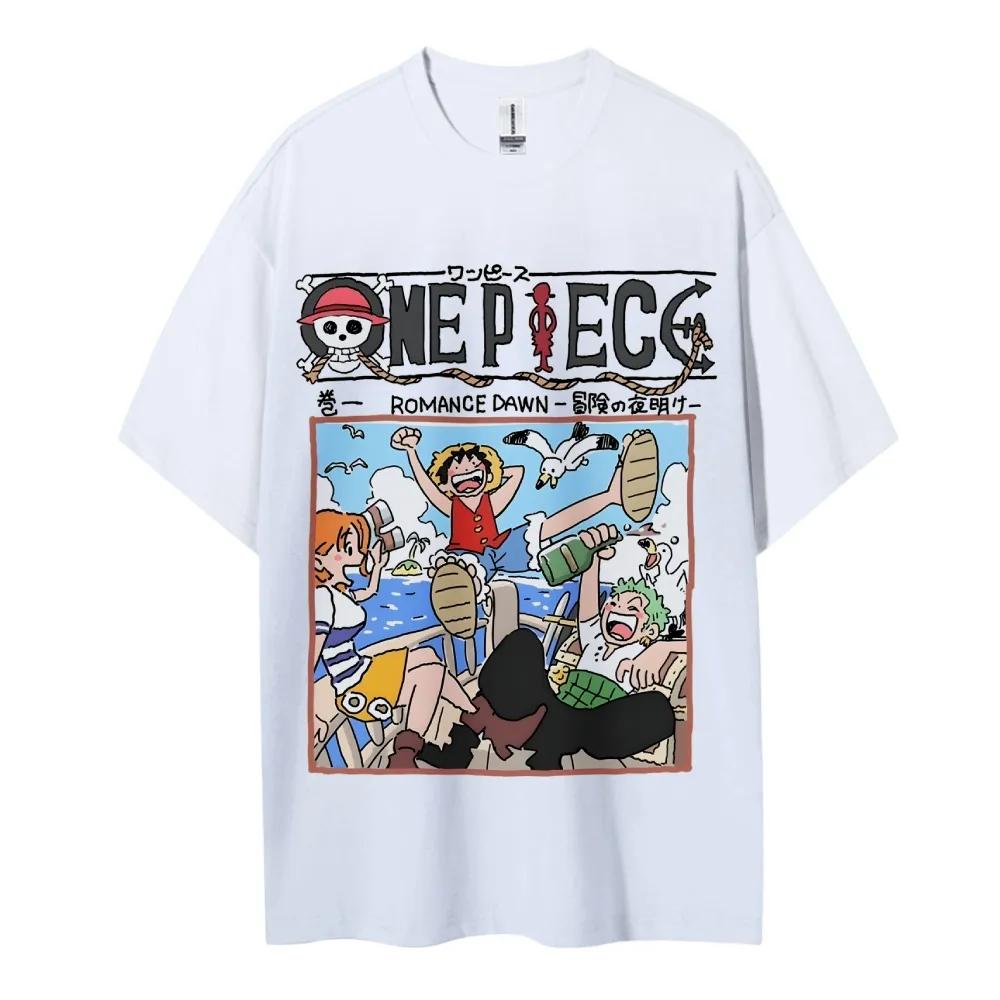 ONE PIECE Peripheral Products Unisexs 2025 Summer Casual Tee Breathable Cotton Daily Lounging and Comic Themed Parties