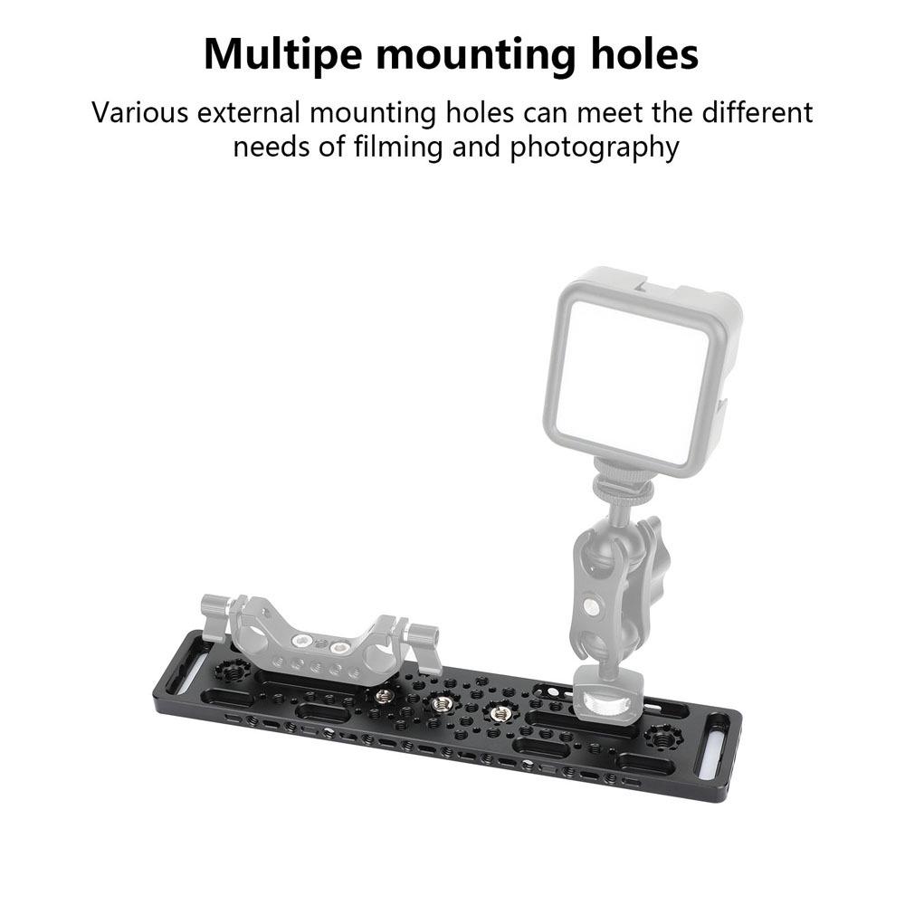 HDRIG Perforated Cheese Plate 260x50mm, with 1/4" & 3/8" Positioning Holes, Model 3895.