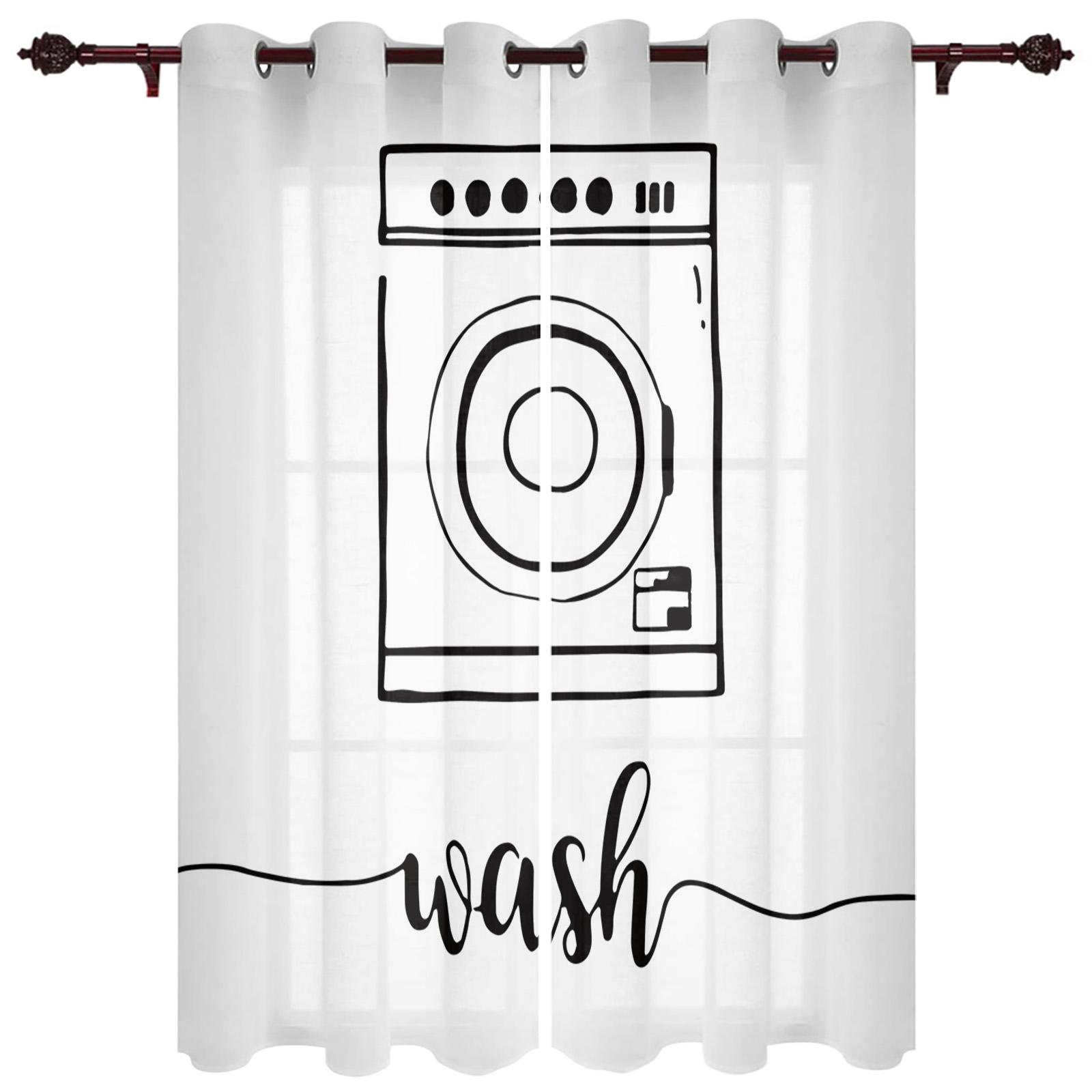 Прачечная Рисунок Ретро Шторы на окна Гостиная Роскошный декор Рождественские шторы — фото 6