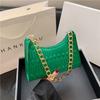 Bag Women'S Fashion Small Square Bag Niche Embroidery Thread Shoulder Bag Chain Versatile Underarm Small Square Bag Tide