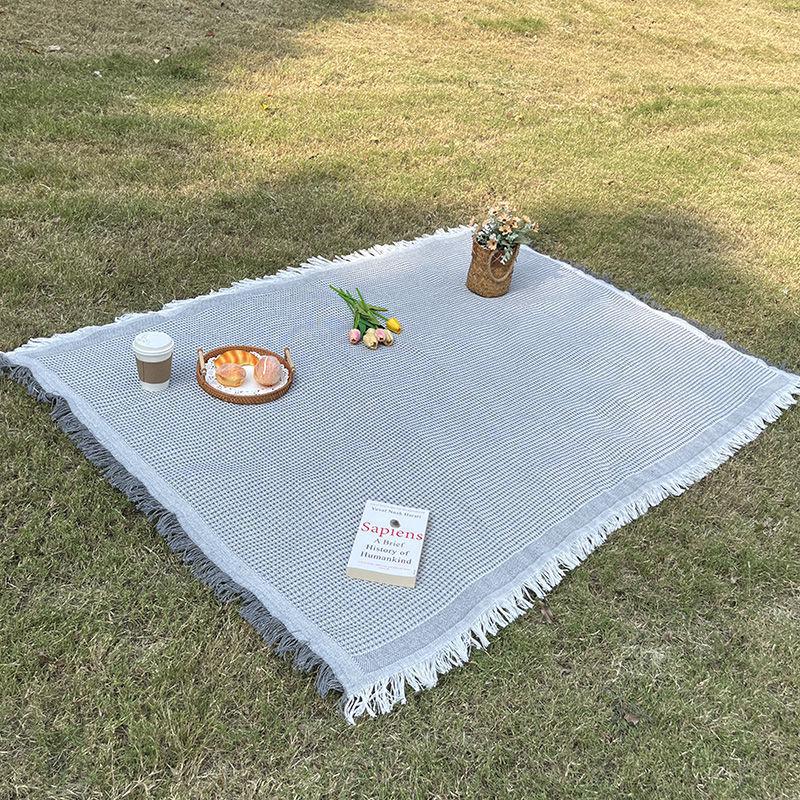 French Artistic Outdoor Double-Sided Picnic Mat - Thickened for Camping & Photography