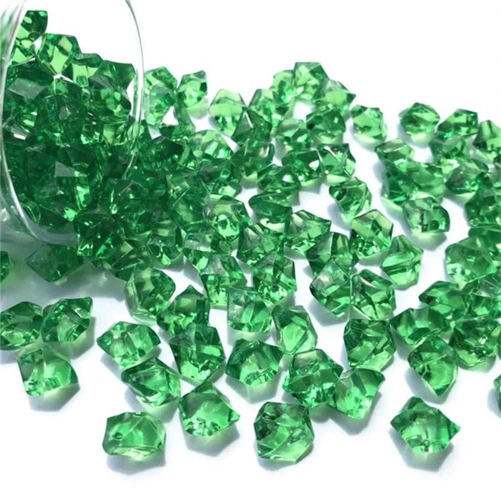 

200 шт. Домашний декор, акриловые садовые украшения, хрустальные кристаллы, замораживатель, катана, аксессуары, камни, рыбы, драгоценные камни, ювелирные изделия, цвет 200PCS зелёный