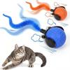 Jouets Interactifs pour Chats, Nouvelle Balle Jouet Interactive pour Chat 2026, Jouet Chat à Mouvement Automatique pour Usage Intérieur, Jouet Chat Rechargeable à Queue en Plumes avec