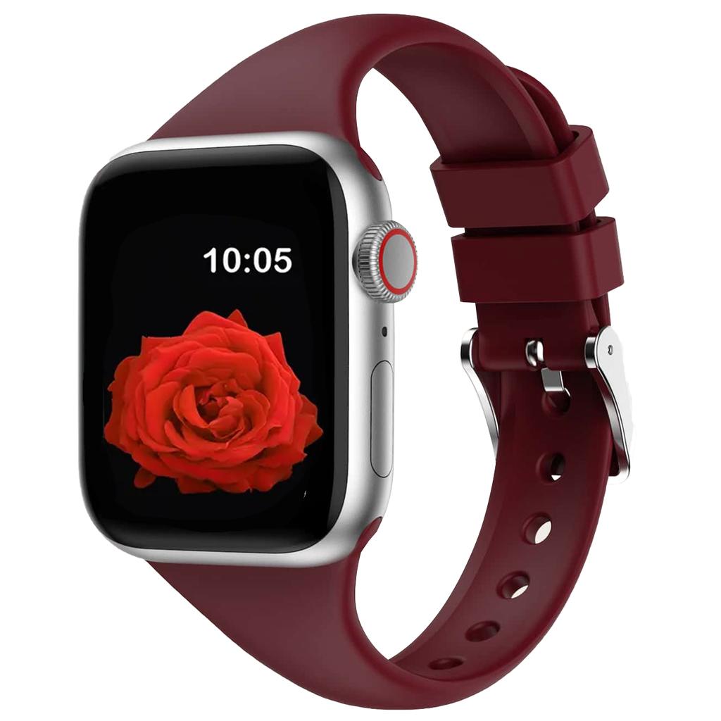 For Apple Watch Series 10 42mm/9 8 7 41mm/SE (2023) SE (2022) SE 6 5 4 40mm/3 2 1 38mm Band Soft Silicone Watch Strap