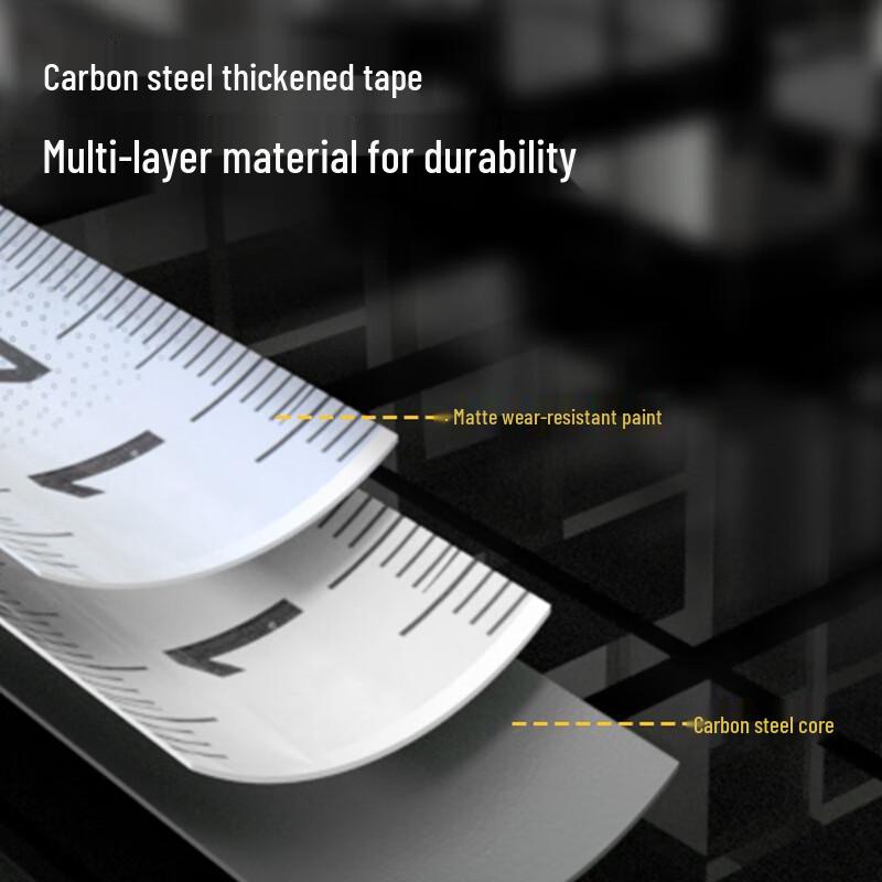 Deli 7.5m Transparent Case Carbon Steel Tape Measure CN plug (adapter included)