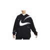 Nike Women's Black Letter Print Knitted Hoodie
