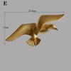 3D resin bird wall decorations three-dimensional wall stickers white gold bird statue living room TV sofa background wall art