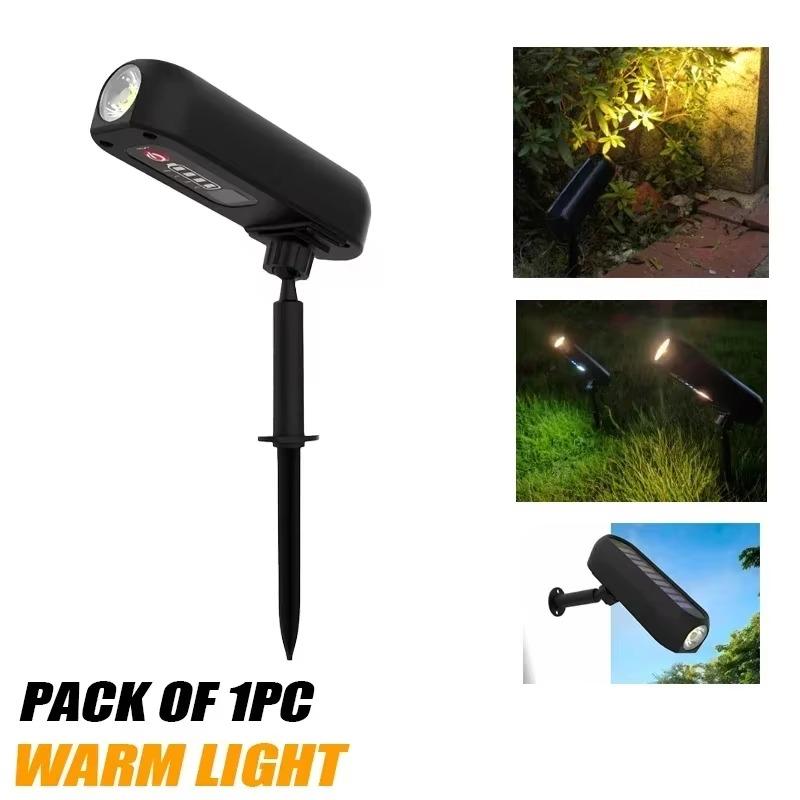 Outdoor Solar LED Wall Light IP65 Waterproof Adjustable Solar Energy Landscape Spotlights Green Warm Uplight for Trees Garden