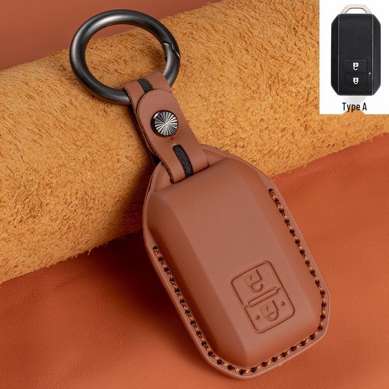 

Top Layer Cowhide Key Case for Suzuki XL7, Solio, Omni, Hustler, Genuine Leather, Ertiga