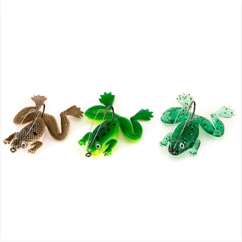 10pcs Rubber Frog Soft Fishing Lures CrankBait Tackle 6cm Frogs Fishing Lures Baits