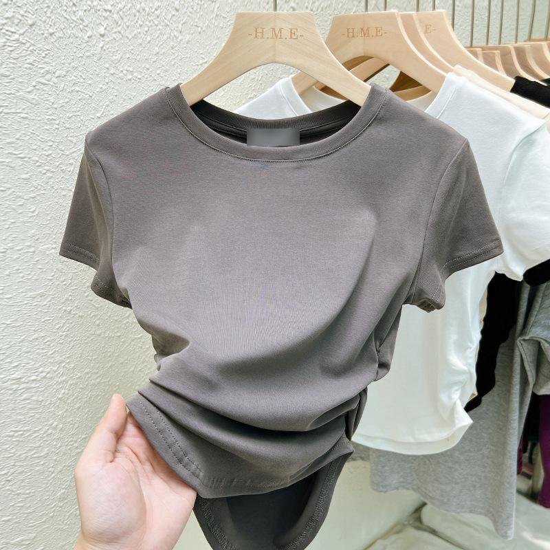 2026 Trendy Women's Pleated Short-Sleeve T-Shirt - Hot Girl Style