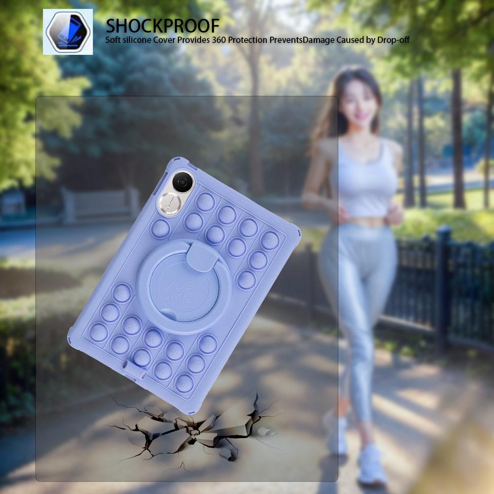 Pouzdro pro Honor Pad V9, Pop-it otočné měkké silikonové pouzdro pro Honor Pad V9 11,5 palce ROL-W00 Bezpečný stojánek pro děti