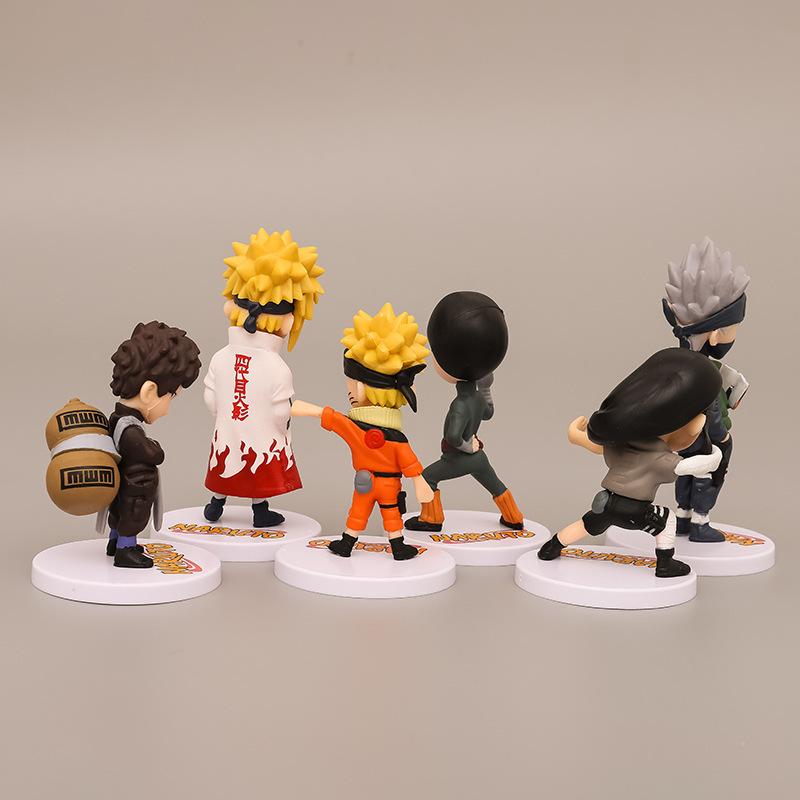 Anime Naruto Uchiha Sasuke Itachi Kakashi Q Version PVC Toy Doll Action Figures Statue Figure Model Scene Decoration Gift