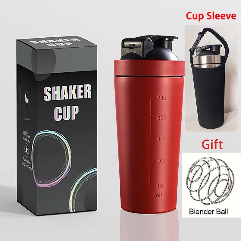 304 Stainless Steel Multifunctional Shaker Cup: Large-Capacity Protein Powder, Milkshake, and Water Bottle for Outdoor Fitness.