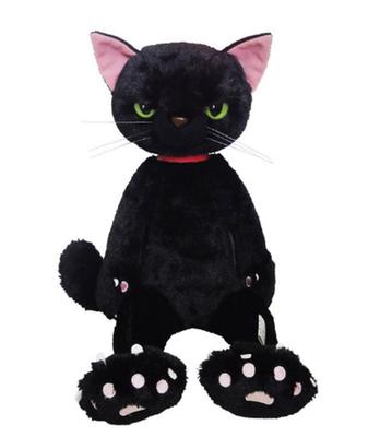 Scratch Plush Toy (L) Cat, 38cm Tall, Black