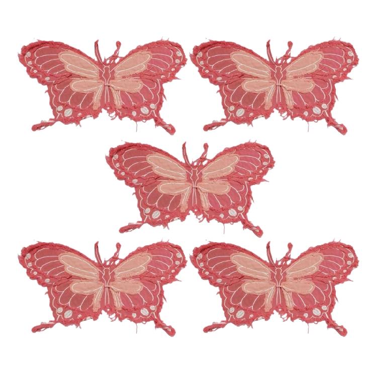 Multipurpose Wash Resistant Butterfly Applique For Sewing Onto Jackets And Home Textiles