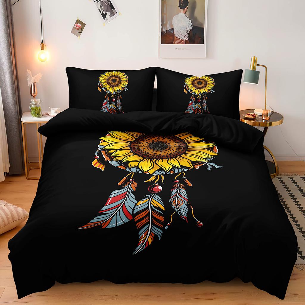 Dreamcatcher Duvet Covers for Kids Teens Queen Quilt Covers Lightweight Down Bedroom Decor 2 Pillowcases 1 Duvet Cover No Quilt