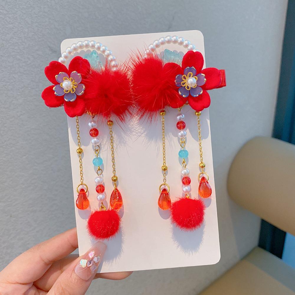 Tang Suit New Year Barrettes Hanfu Headwear Ancient Style Hair Clip  Winter