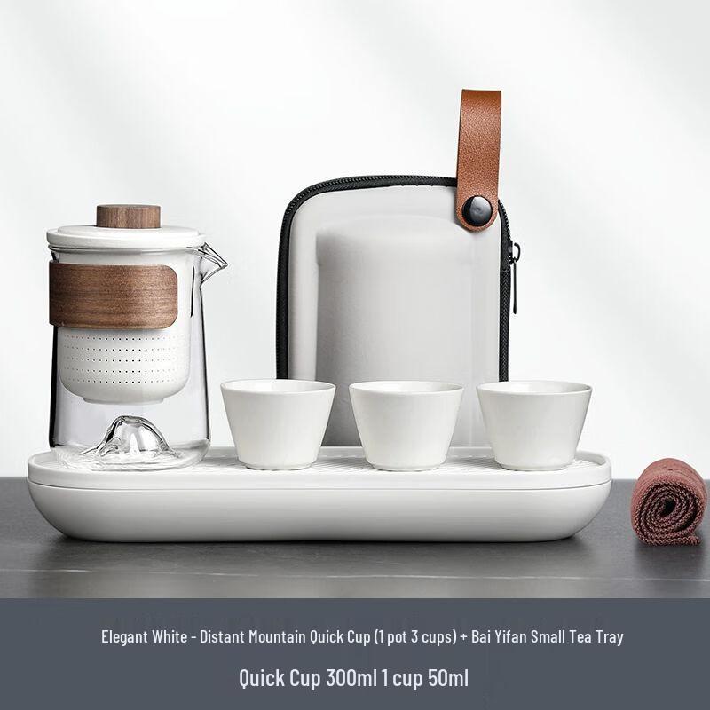 Portable Quick Brew Glass Travel Tea Set