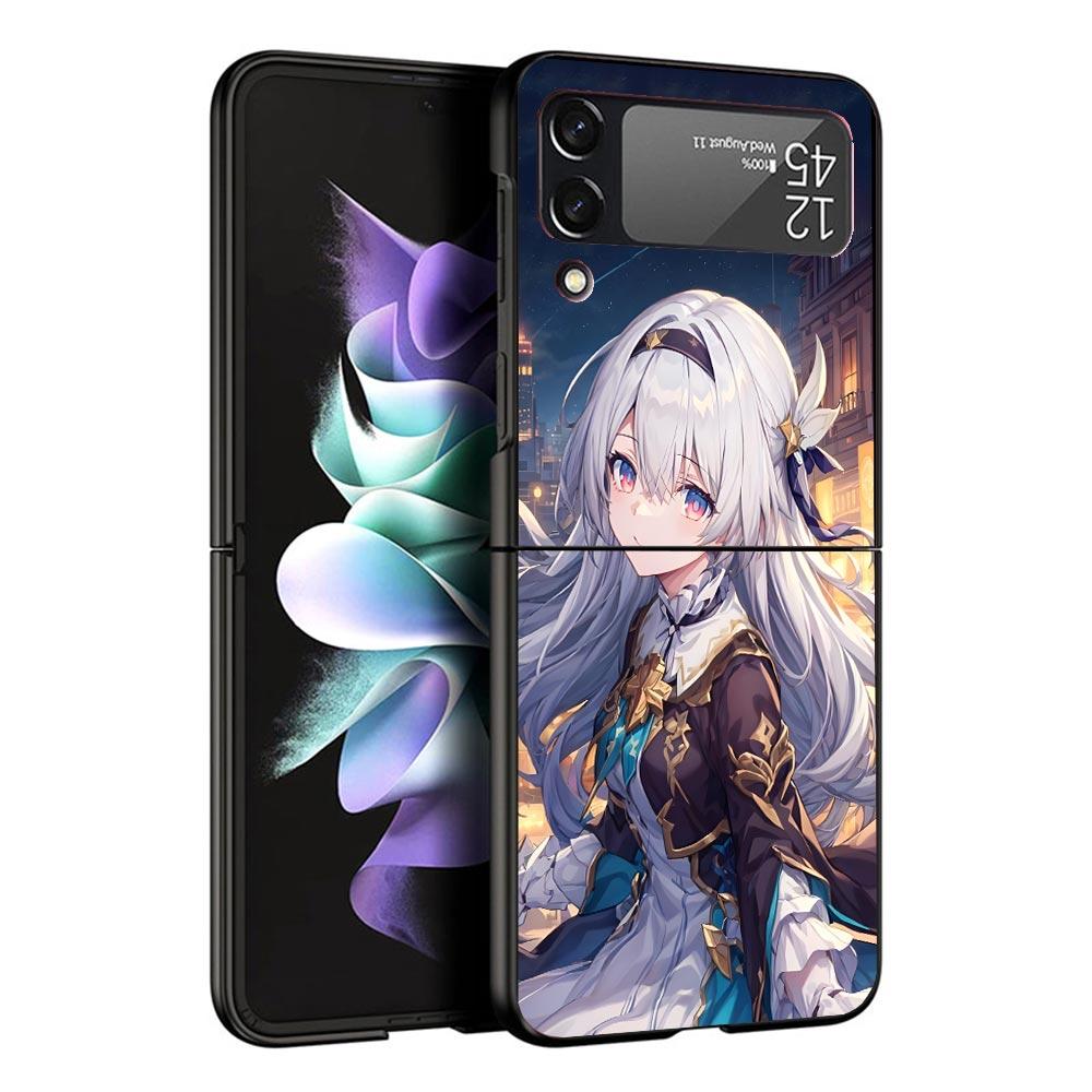 

Honkai Star Rail Firefly Black Phone Case For Samsung ZFlip7 ZFlip6 ZFlip5 ZFlip4 ZFlip3 5G Hard Protective Galaxy Z Flip 3 4 5 Samsung Z Flip 4