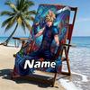 Custom Name Personalized Final Fantasy Print Beach Towel, for Trip Camping Beach Party Home Decor, Birthday Gift for Family & Friends