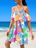 Summer 2026 Tropical Off-Shoulder Beach Dress for Europe and America