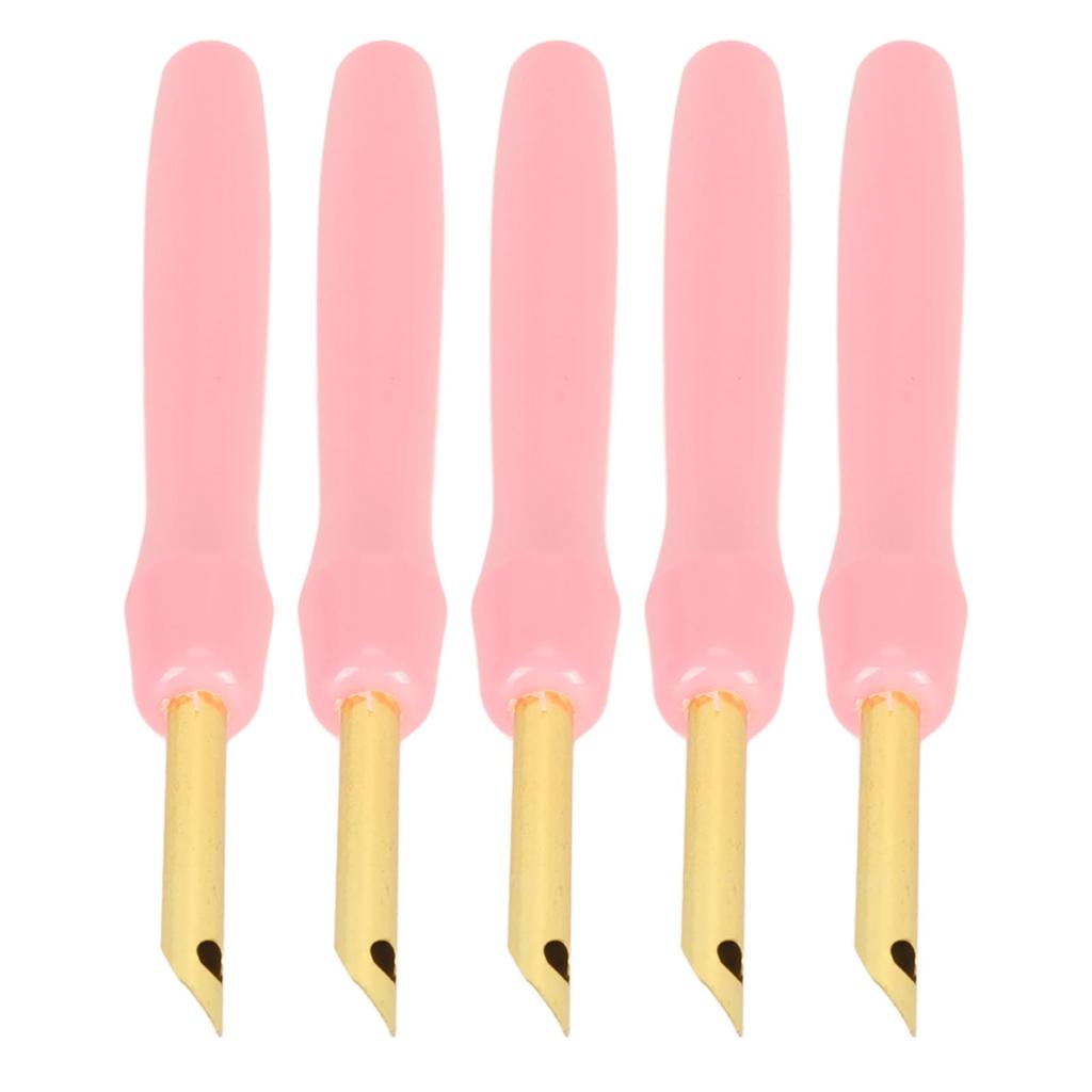 5pcs Punch Needle Ergonomic Handle 5.0mm Punch Needle Pen for Sewing Embroidery Craft Pink