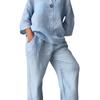2024 Women's Cotton & Linen Casual Solid Color Set