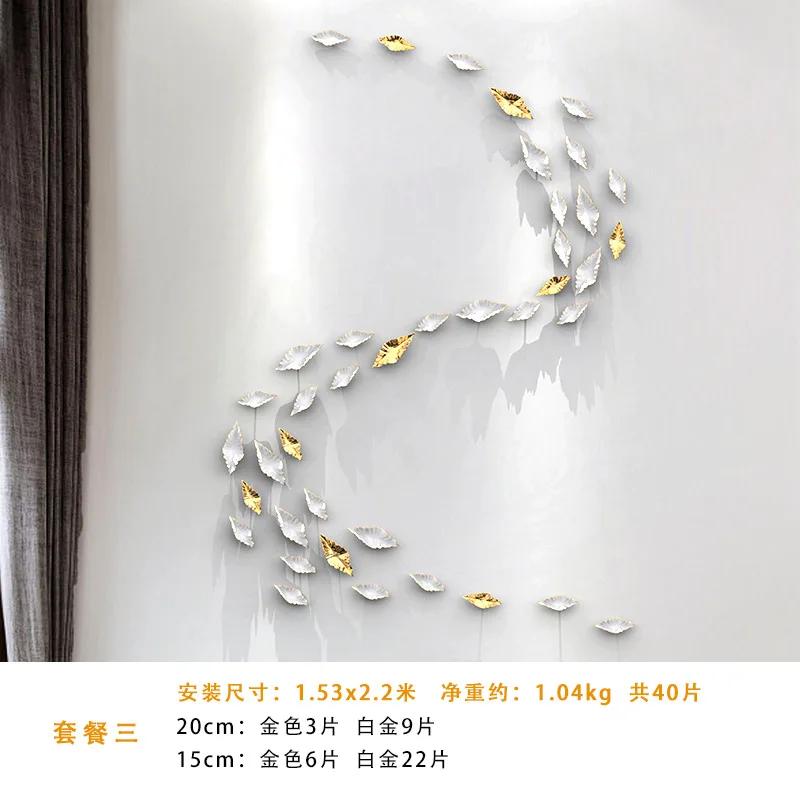 Leaf Wall Accents Wall Decoration Art Soft Decoration Creative Artworks Living Room Bedroom Wall Decoration Hanging Pendant