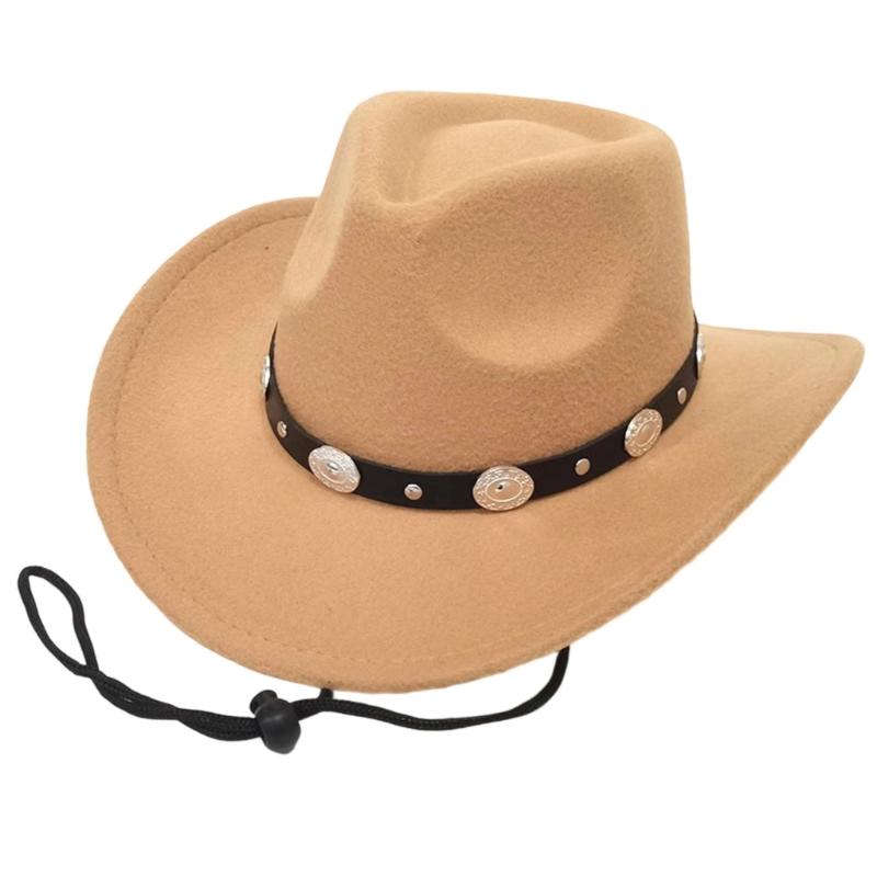 European Wool Rolled Design Unisex Sun Hat For Outdoor Travel